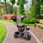 2u1 tricikl sa rotirajućim sedištem i sklopivom tendom Beige, ECOTOYS - Slika 3