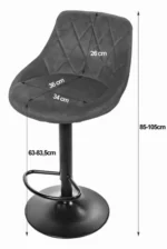 Barska stolica Kast green velvet - Slika 5