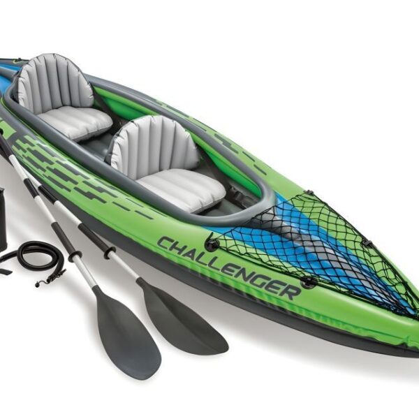 Challenger K2 kajak na naduvavanje za 2 osobe, vesla, pumpa, pokriva?, INTEX 68306