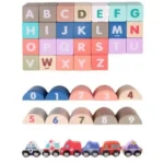 DRVENE EDUKATIVNE KOCKE CITY SA PODLOGOM 115 KOMADA - Slika 3