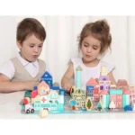 DRVENE EDUKATIVNE KOCKE CITY SA PODLOGOM 115 KOMADA - Slika 2