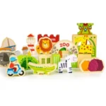 DRVENE EDUKATIVNE KOCKE CITY ZOO 120 KOMADA - Slika 4