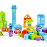 EDUKATIVNE DRVENE KOCKE CITY 100 KOM - Slika 3