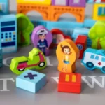 EDUKATIVNE DRVENE KOCKE CITY 100 KOM - Slika 4