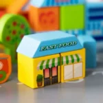EDUKATIVNE DRVENE KOCKE CITY 100 KOM - Slika 5