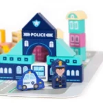 EDUKATIVNE DRVENE KOCKE CITY SET SA PODLOGOM 121KOM - Slika 4