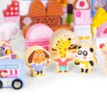 EDUKATIVNE DRVENE KOCKE SET -CANDY CITY 116 KOM - Slika 3