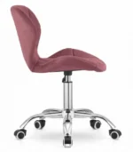Kancelarijska stolica Ferra sa točkićima dark pink Velvet - Slika 4