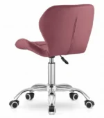 Kancelarijska stolica Ferra sa točkićima dark pink Velvet - Slika 3