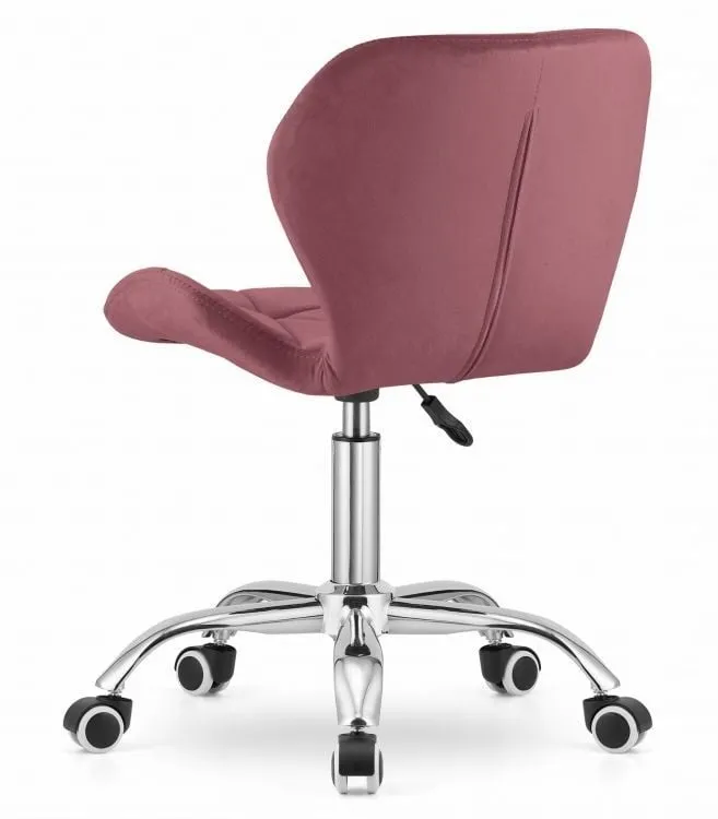 kancelarijska-stolica-ferra-sa-t (6) Kancelarijska stolica Ferra sa točkićima dark pink Velvet - Slika 3