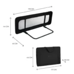 KINDERKRAFT OGRADA ZA KREVET GUARD AND DREAM BLACK - Slika 3
