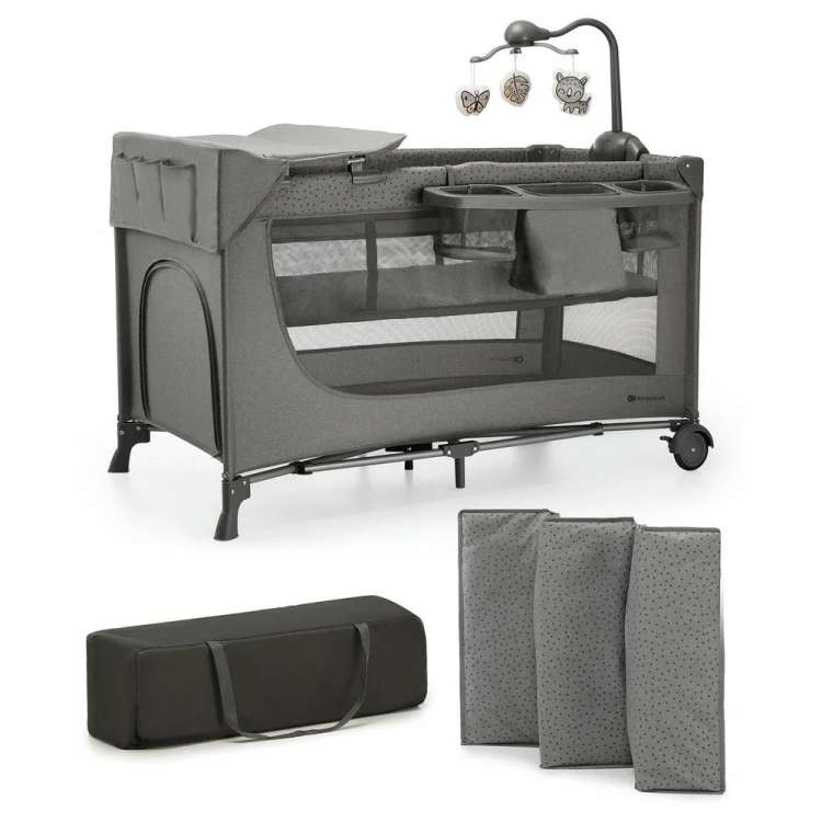 kinderkraft-prenosivi-krevetac-joy-2-dark-gray-sa-dodacima6334 KINDERKRAFT PRENOSIVI KREVETAC JOY 2 DARK GRAY SA DODACIMA - Slika 1
