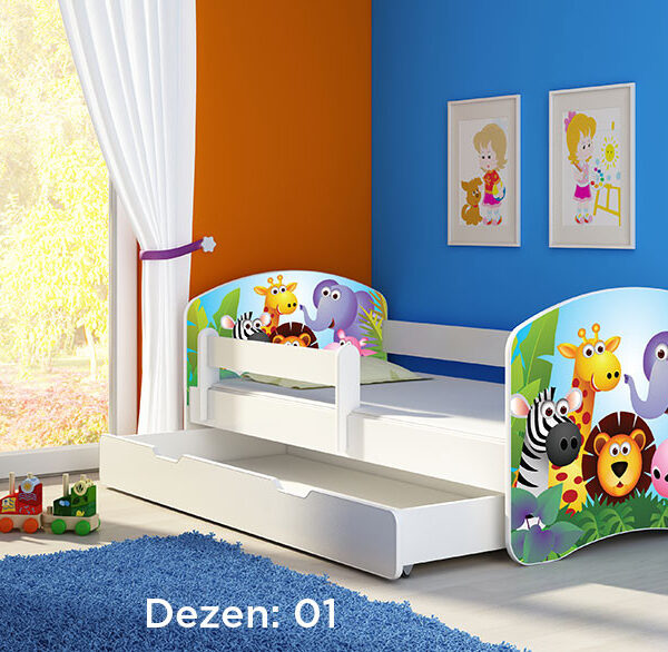 KREVET ZA DECU WHITE SA FIOKOM 180X80 ACMA 2