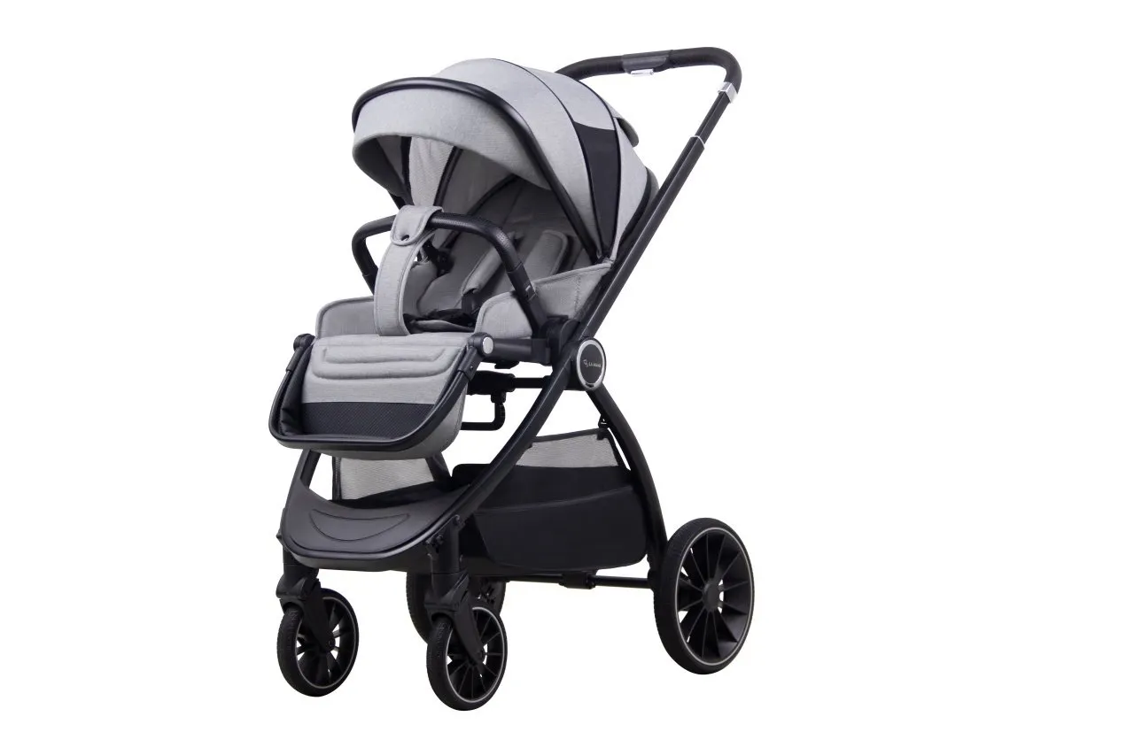 la-mama-trio-kolica-za-bebe-3u1 (1) LA MAMA TRIO kolica za bebe 3u1 - gray - Slika 3