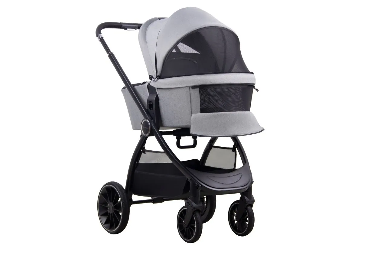 la-mama-trio-kolica-za-bebe-3u1 (2) LA MAMA TRIO kolica za bebe 3u1 - gray - Slika 4