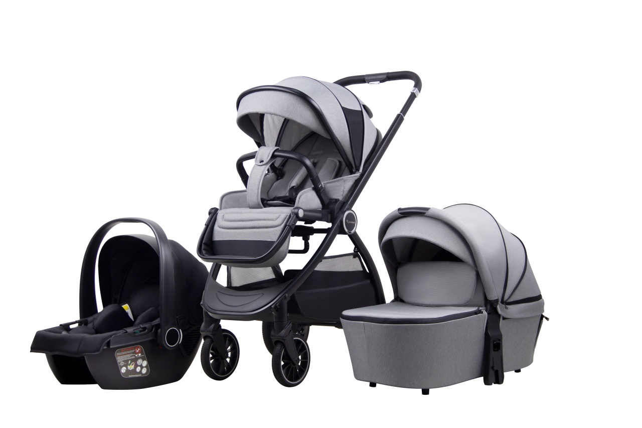 la-mama-trio-kolica-za-bebe-3u1-gray17422 LA MAMA TRIO kolica za bebe 3u1 - gray - Slika 1