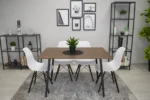 MILANO SET 4 STOLICE WHITE BLACK - Slika 4