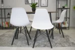 MILANO SET 4 STOLICE WHITE BLACK - Slika 5