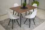 MILANO SET 4 STOLICE WHITE BLACK