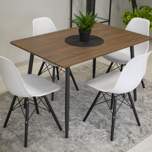 MILANO SET 4 STOLICE WHITE BLACK