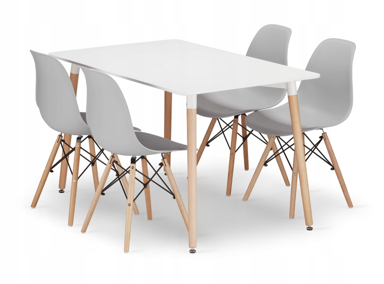 milano-sto-120x80-cm-milano-set-4-stolice-svetlo-siva14445 MILANO STO 120x80 cm + Milano set 4 stolice SVETLO SIVA - Slika 1