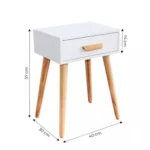 Nocni stocic 1 fioka Deva Bela - Slika 4