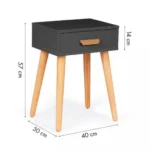 Nocni stocic 1 fioka Deva Siva - Slika 5