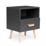 Nocni stocic 1 fioka Nova Siva - Slika 3