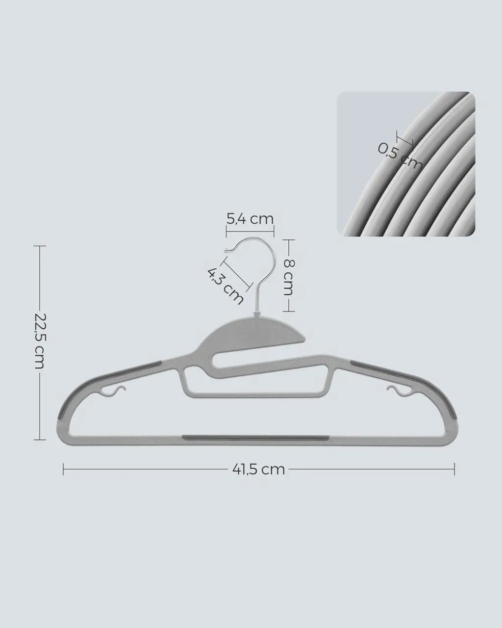 plasticne-vesalice-sive-20kom-cr Plastične vešalice sive 20kom CRP41G - Slika 4
