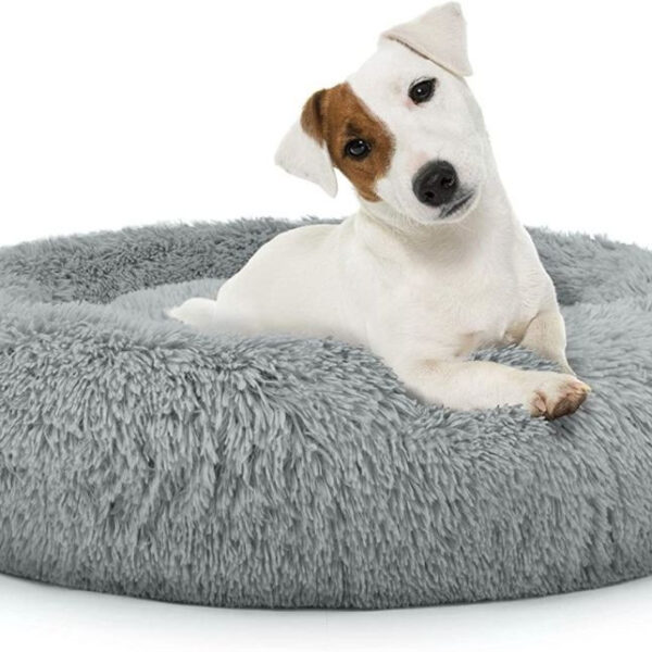 Plisani krevet za kucne ljubimce 60cm svetlo sivi