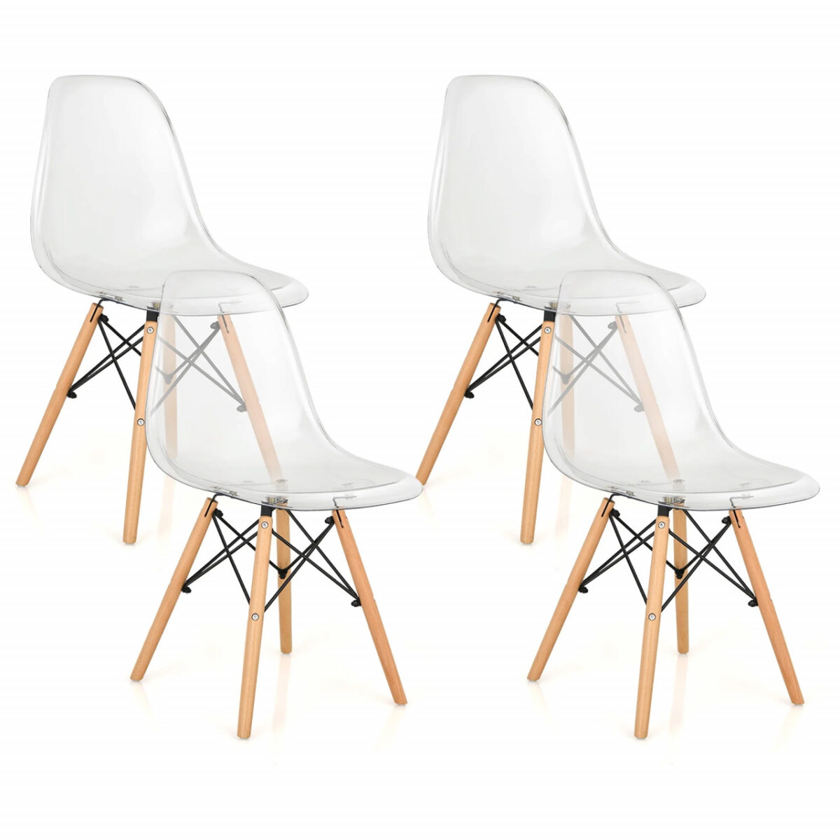 RIMINI SET 4 STOLICE TRANSPARENT - Slika 1