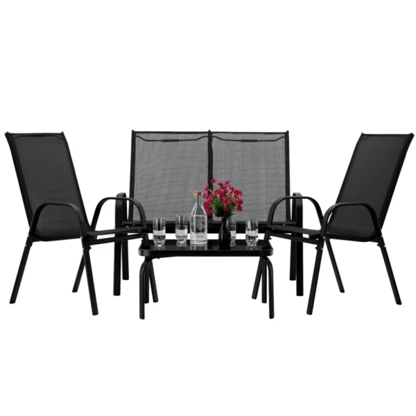 SET BAŠTENSKOG NAMEŠTAJA SA STOČIĆEM - CRNI 6397