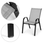 Set od 2 baštenske stolice light gray MultiGarden - Slika 6