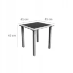 Set od 2 ležaljke za bastu sa stolom Gray - Slika 4