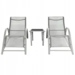 Set od 2 ležaljke za bastu sa stolom Gray - Slika 5