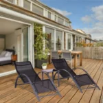 Set od 2 ležaljke za baštu sa stolom Black - Slika 4