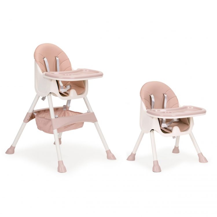 stolica-za-hranjenje-2u1-ecotoys-pink-white16636 STOLICA ZA HRANJENJE 2U1 ECOTOYS PINK/WHITE - Slika 1