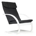 Stolica za ljuljanje white/black MODERNHOME - Slika 4