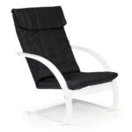 Stolica za ljuljanje white/black MODERNHOME