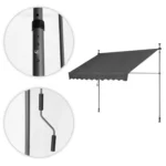 Tenda za terasu i balkon sa pode?avanjem visine 3x1.2m Gray Multigarden - Slika 3