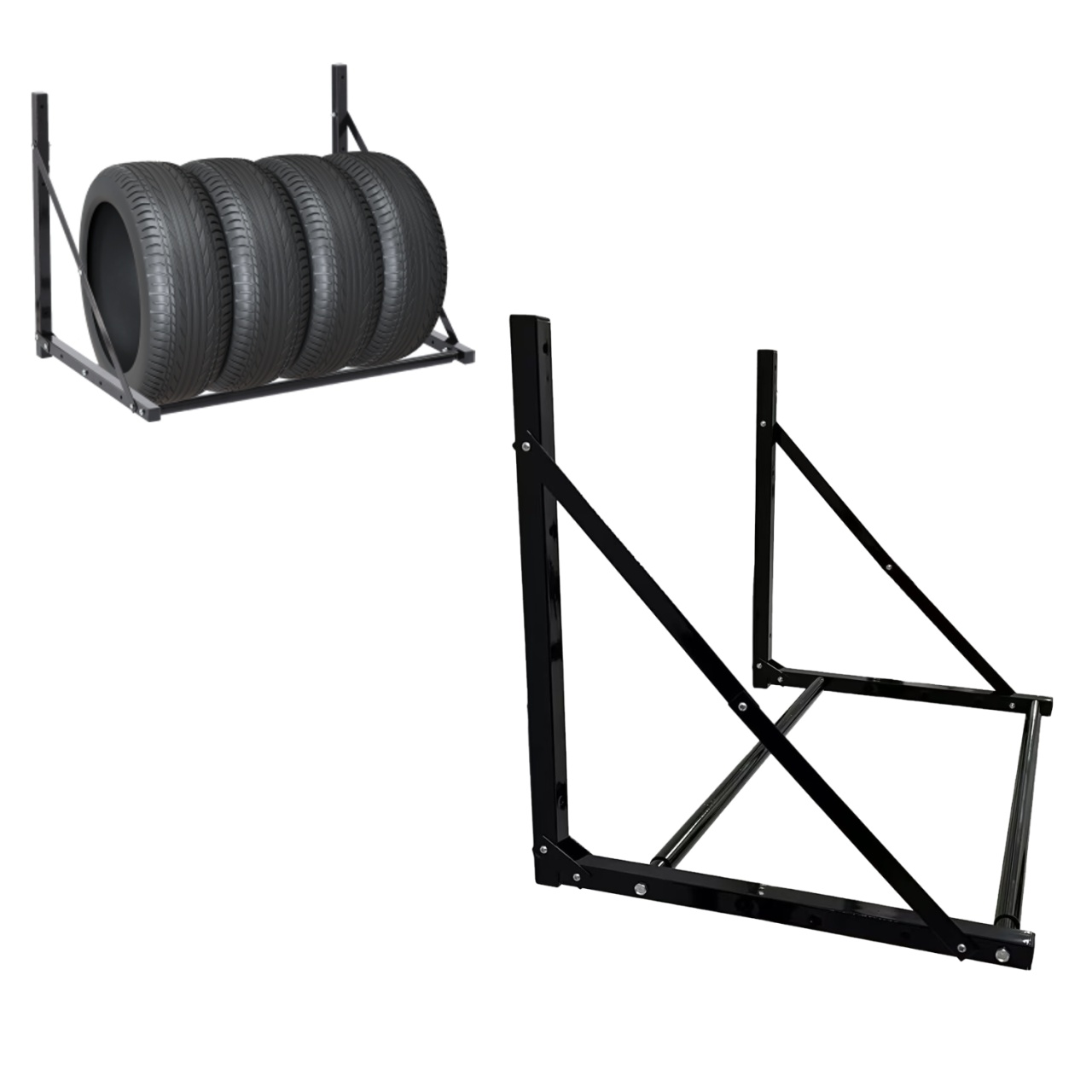 zidni-nosac-za-gume-56x50x-80E28093120-cm17306 Zidni nosač za gume 56x50x 80–120 cm - Slika 1